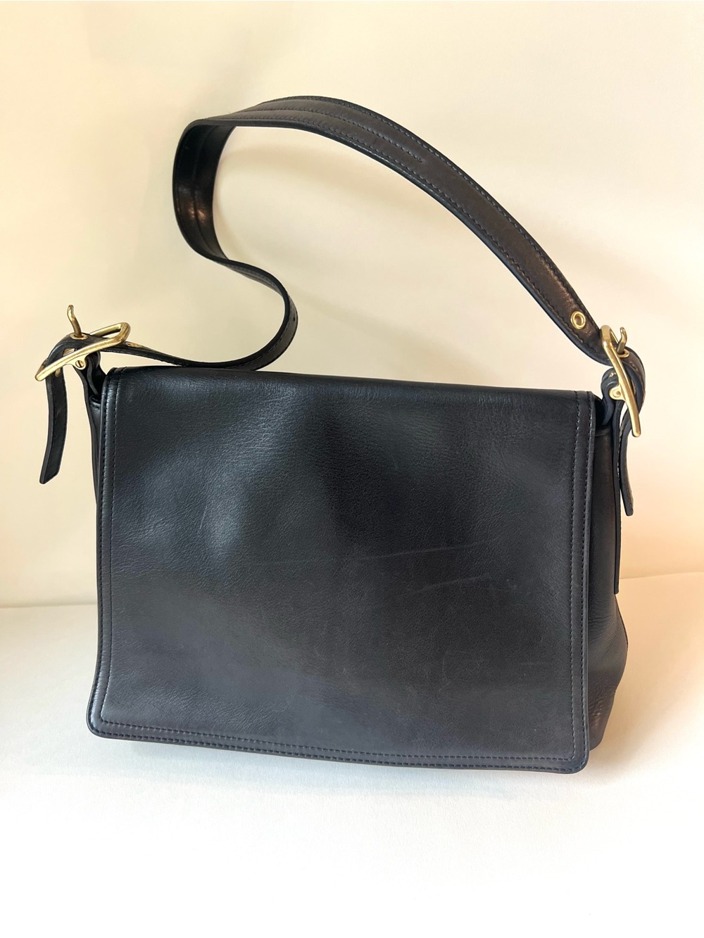 Vintage 1991 Coach Legacy West Black Leather  Shoulder Bag